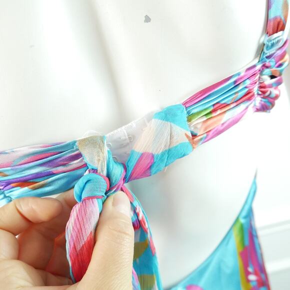 Vintage Cache Size 4 Gown Formal Maxi Dress Silk Y2K Fairy Hoco Glam Baddie Prom - Picture 10 of 16